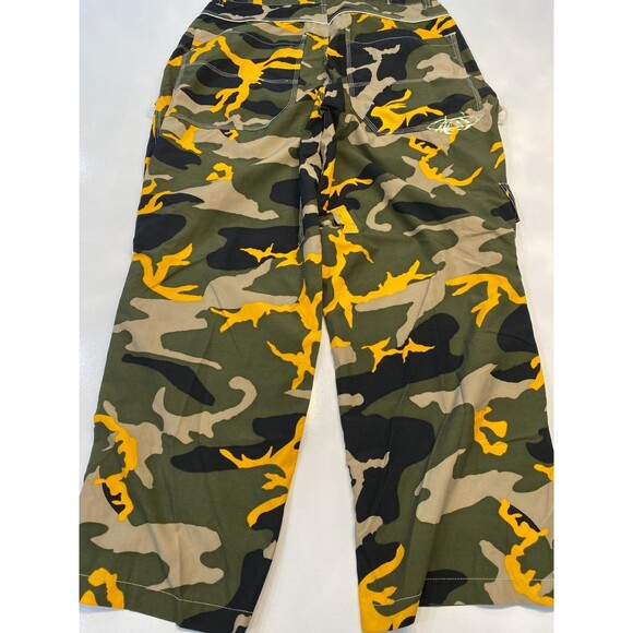 VTG MacGear Pants Men's Size 38 Green Yellow Camo Cargo Baggy Y2K Rave Skater - Picture 10 of 14